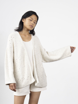 Loose Cardigan : Celery Cream