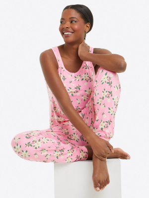Hillary Pajama Set In Pink Magnolia