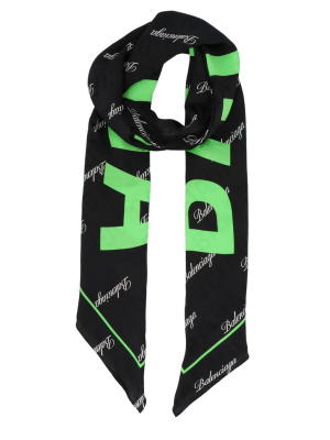 Balenciaga Allover Logo Foulard