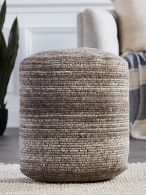 Duro Stripes Pouf In Brown