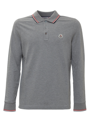 Moncler Logo Embroidered Polo Shirt