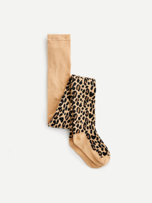 Girls' Leopard-print Tights