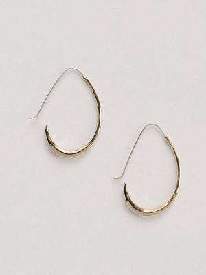 Ovate Hoop Earrings