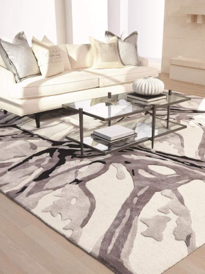 Global Views Eyes On The World Black/ivory Rug