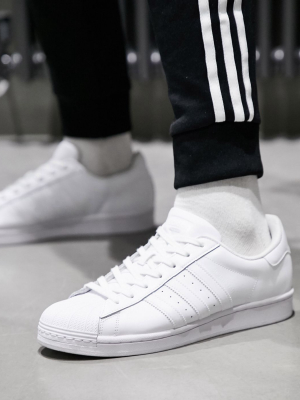 Adidas Originals Superstar Sneakers In Triple White