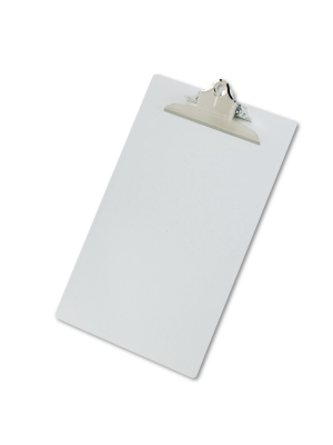 Saunders Aluminum Clipboard W/high-capacity Clip 1" Clip Cap 8 1/2 X 14 Sheets Silver 22519