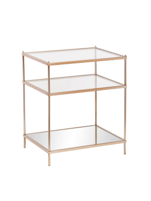 Benton Side Table Warm Gold - Aiden Lane