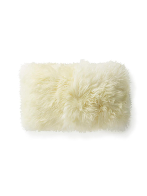 Creme Sheepskin - Lumbar Pillow