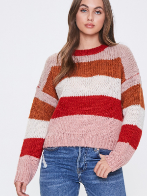 Striped Drop-shoulder Sweater