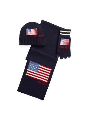Flag Merino Hat, Scarf & Glove Gift Set