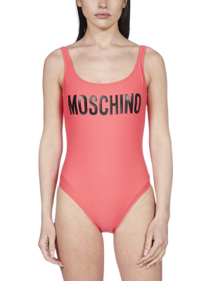 Moschino Logo Print One-piece Swimsuit