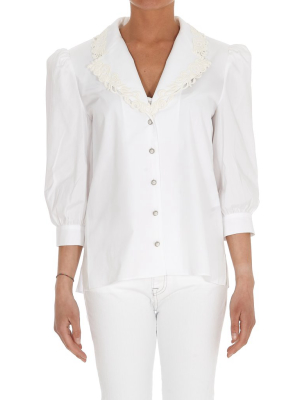 Alessandra Rich Lace-trimmed Blouse