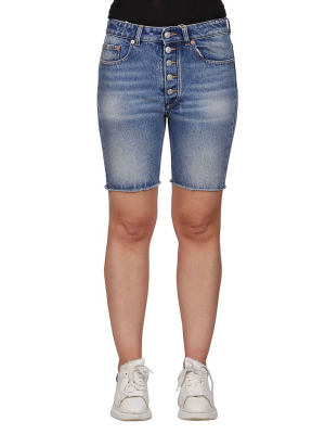 Mm6 Maison Margiela Mid Rise Denim Shorts