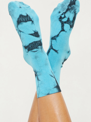 Aqua Tie Dye Socks