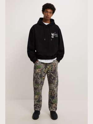 Leaf Print Cargo Pants