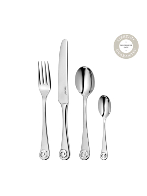 Ammonite Bright Cutlery Set, 24 Piece For 6 People