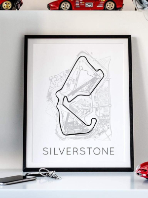 The Blueprint Of Velocity – Silverstone Circuit Poster