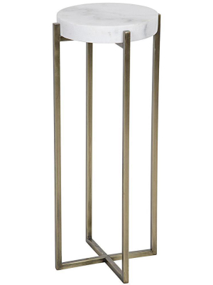 Noir Soho Brass Side Table - Antique Brass