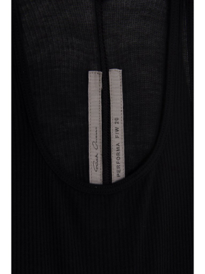 Rick Owens Round Neck Ribbed Tank Top