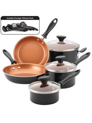 Farberware Reliance Pro 14pc Copper Ceramic Nonstick Cookware Set