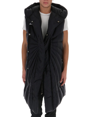 Moncler + Rick Owens Sleeveless Long Down Coat