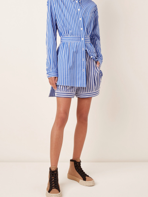 Striped Cotton-poplin Shirt