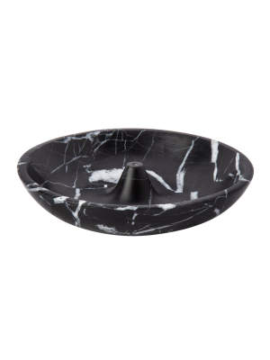 Large Incense Holder - Black Marble