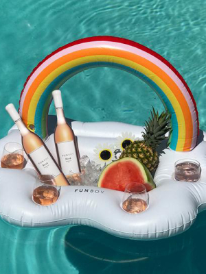 Inflatable Cooler: Rainbow Cloud Floating Drink Station