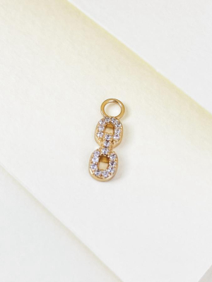 Pave Gold Curb Chain Charm