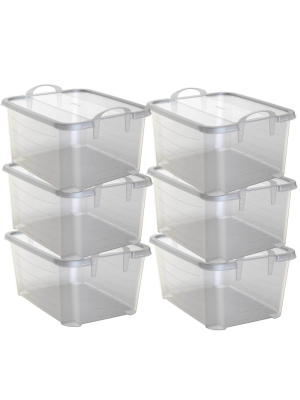 Life Story Clear Stackable Closet & Storage Box 55 Quart Containers, (6 Pack)