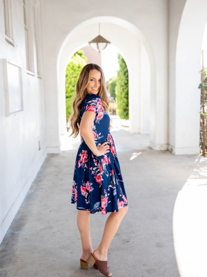 The Grace Dress - Navy