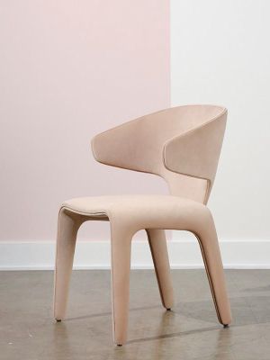 Nuevo Bandi Dining Chair - Peach Velour