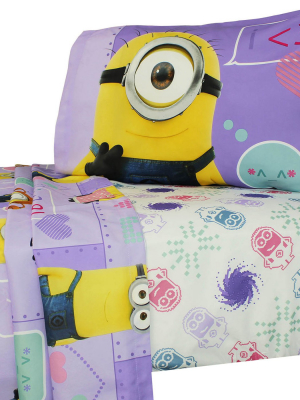 Despicable Me Minions Bed Sheet Set Pink Way 2 Cute Bedding Accessories