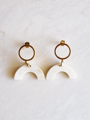Hanh Tinh Icon Horn Post Earrings