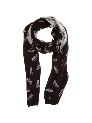 Moschino Allover Logo Intarsia Scarf