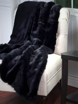 60"x50" Luxury Long Haired Faux Fur Throw Blanket - Yorkshire Home