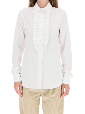 Moschino Ruffle Detail Button Up Shirt