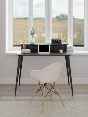 Tolland Desk With Riser Black - Room & Joy