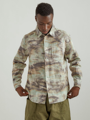 Corpus Button Down Shirt In Marin Camo