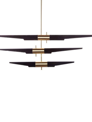 Modern Three Tiered Mantra Mobile Chandelier