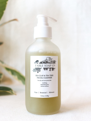 Fable Soap Co. Sea Clay & Tea Tree Facial Cleanser