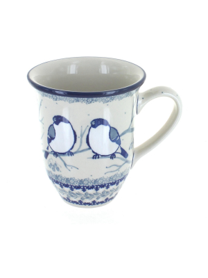 Blue Rose Polish Pottery Bluebird Large Coffee Mug