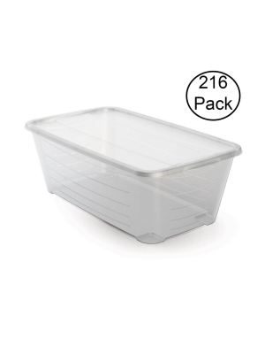 Life Story 5.5 Quart Rectangular Clear Protective Storage Shoe Box (216 Pack)