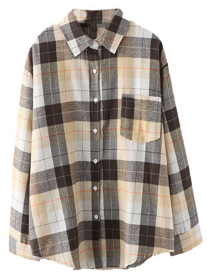 'joey' Plaid Shirt With Pocket (2 Colors)