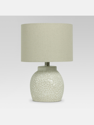 Floral Textured Ceramic Accent Lamp Shell - Threshold™