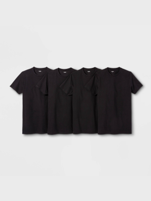 Men's Short Sleeve 4pk Crew-neck T-shirt - Goodfellow & Co™ Black