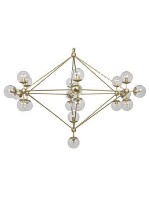 Noir Pluto Large Gold Chandelier