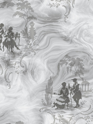 Smoke Date Wallpaper In Sterling From The Sanctuary Collection By Mayflower Wallpaper