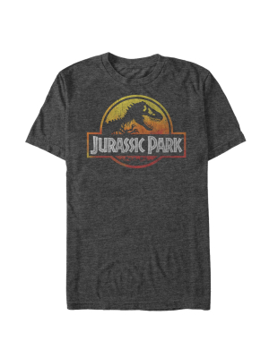 Men's Jurassic Park Logo Fire T-shirt