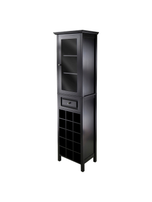 Wine Cabinet Wood/black - Winsome